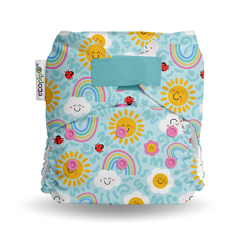 Pañal de tela unitalla estampado Ecopipo velcro G4