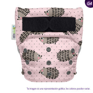 Pañal de tela unitalla estampado Ecopipo velcro G4