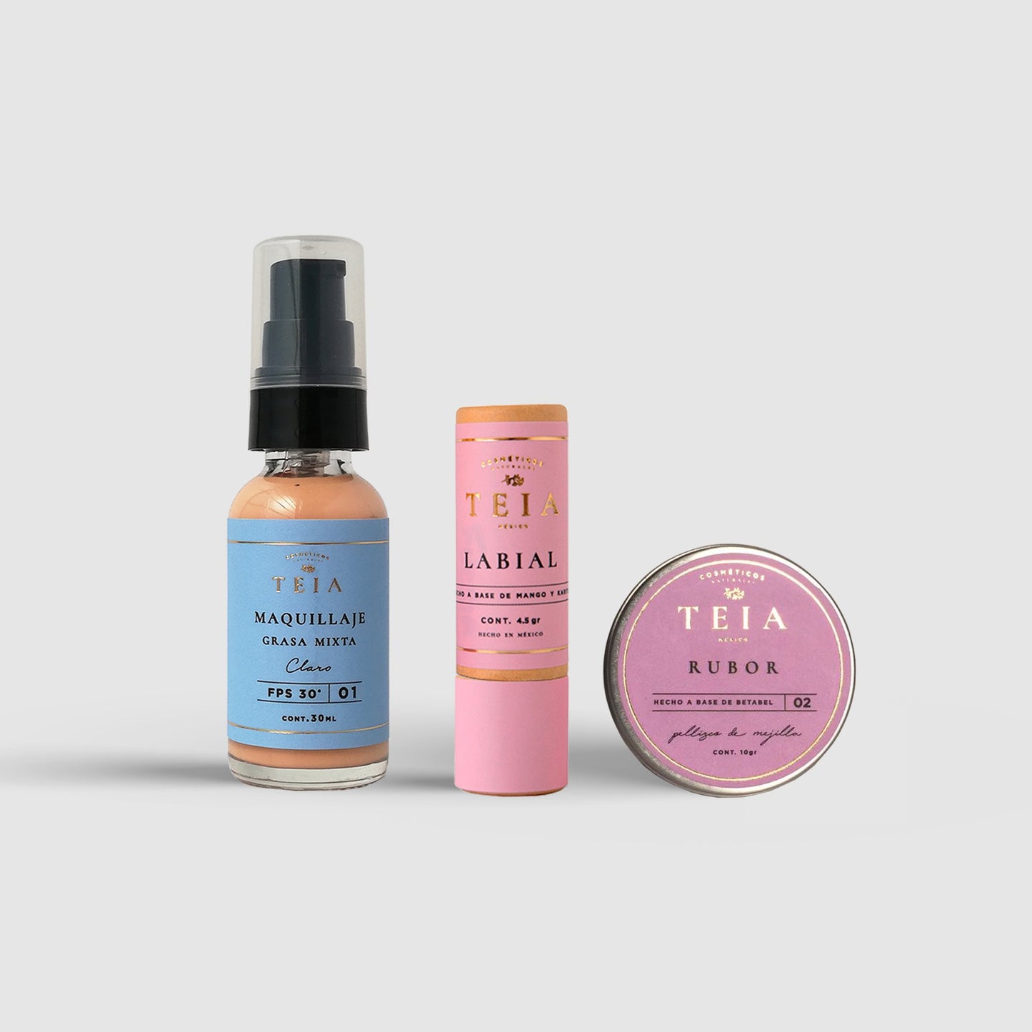 5 minutos makeup kit TEIA - piel grasa mixta