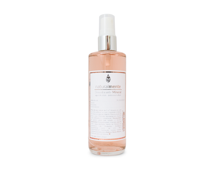 Desodorante mineral + agua de rosas Naturalmente