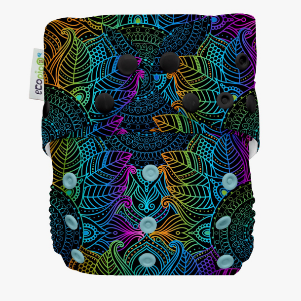 Pañal de tela unitalla estampado Ecopipo broches G4