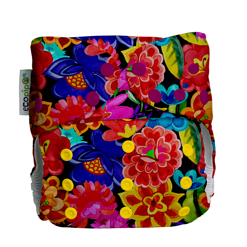 Pañal de tela unitalla estampado Ecopipo broches G4