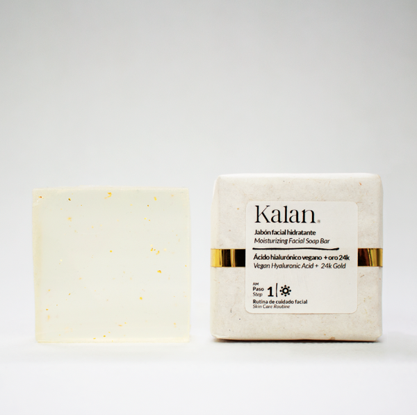 Jabón facial humectante con ácido hialurónico