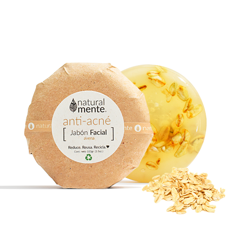 Jabón facial anti acné de avena