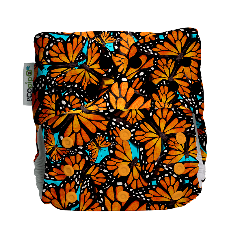 Pañal de tela unitalla estampado Ecopipo broches G4