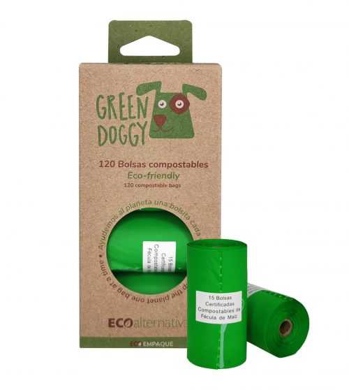 Paquete de bolsas biodegradables GreenDoggy para heces de mascota