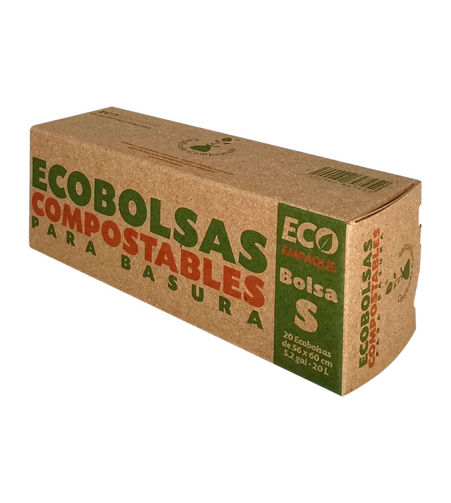 Paquete de 20 bolsas certificada biodegradable para basura chica