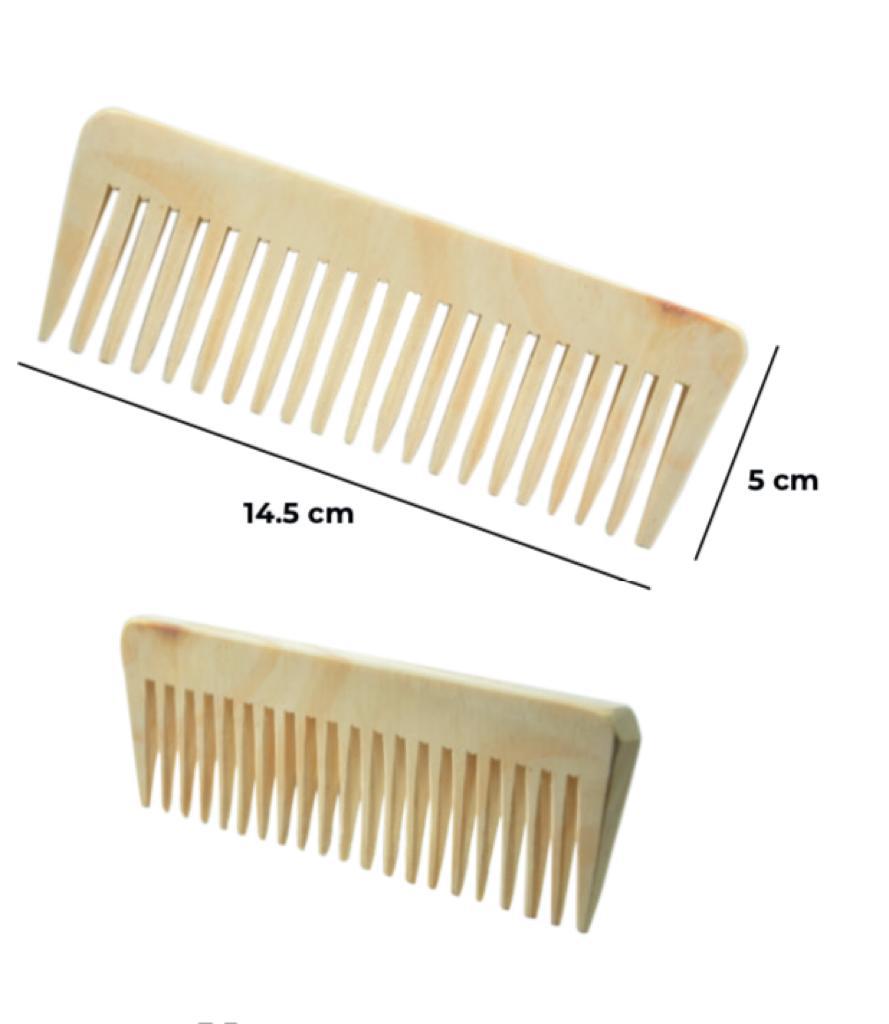 Peine para cabello de madera de pino natural