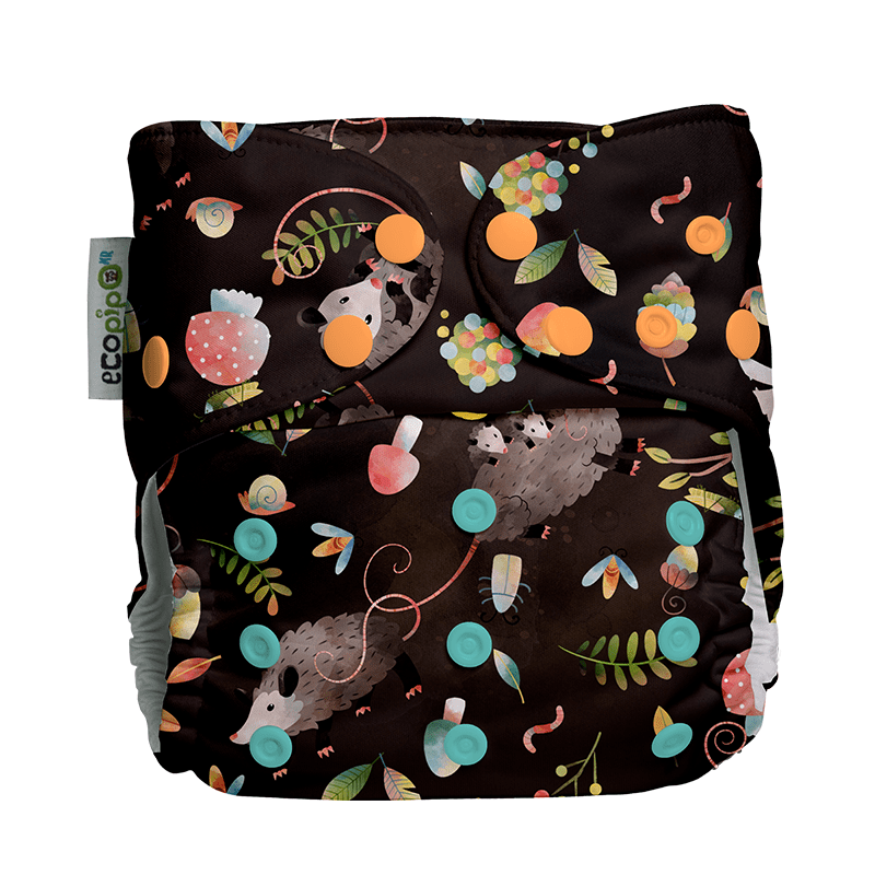 Pañal de tela unitalla estampado Ecopipo broches G4