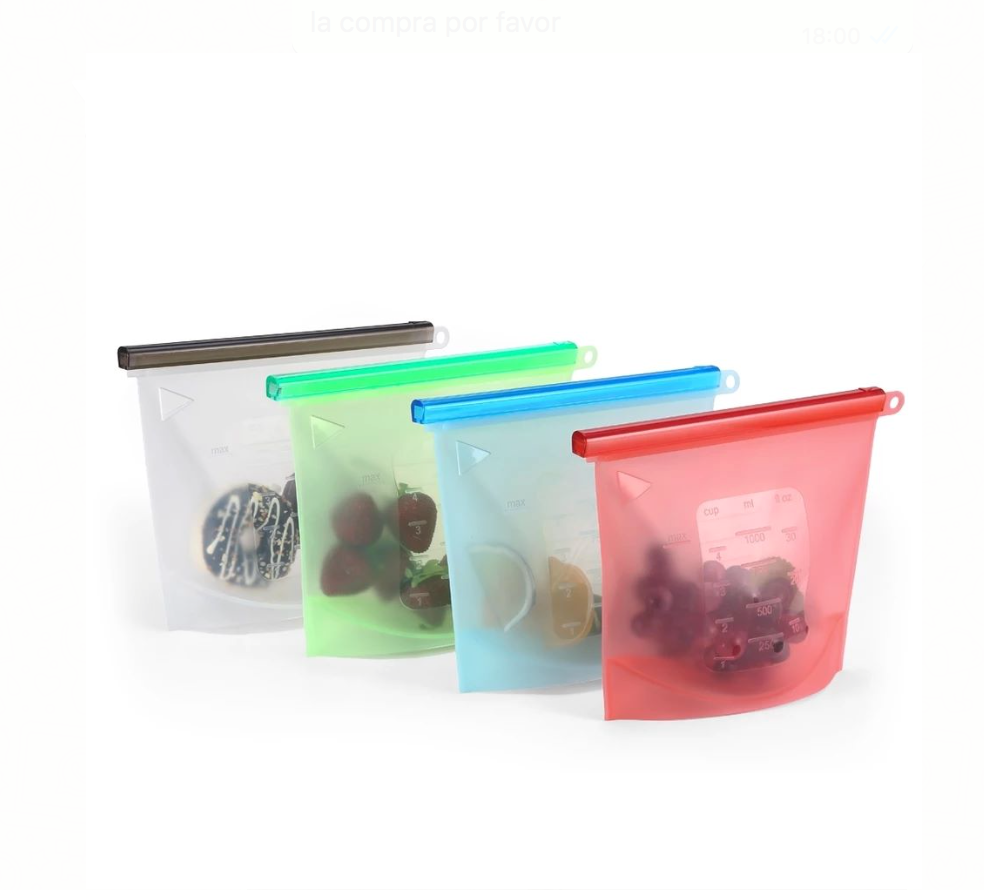 Bolsa de silicona tipo Ziplock