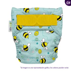 Pañal de tela unitalla estampado Ecopipo velcro G4