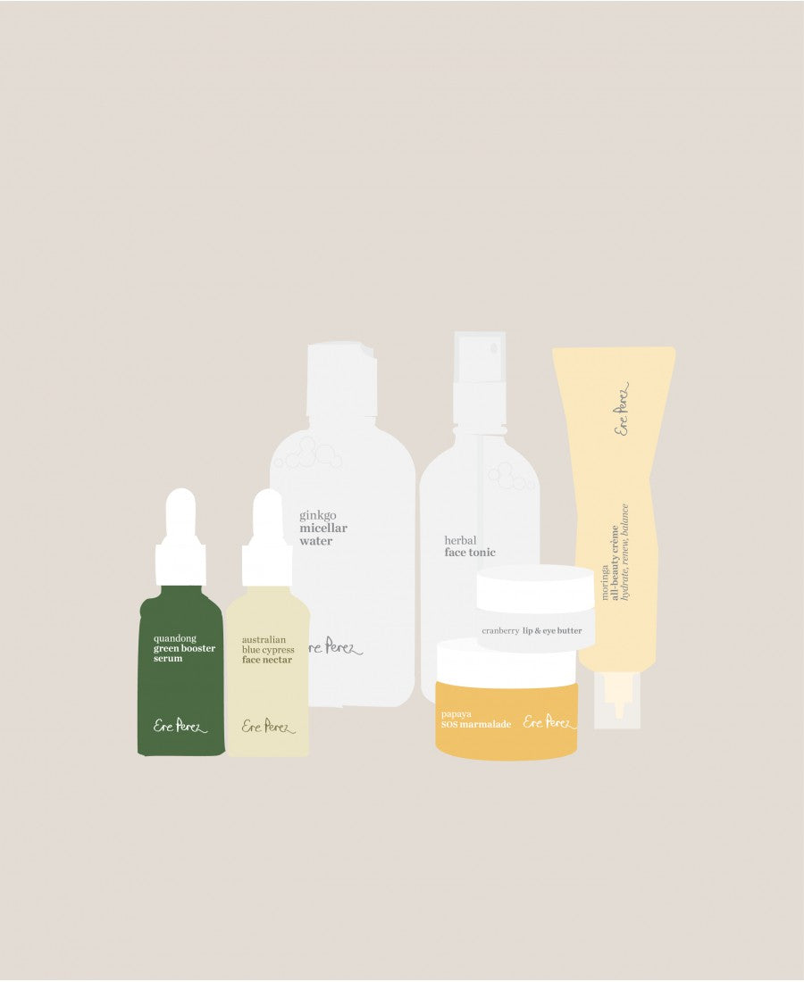 Complete skincare kit Ere Perez 7 productos