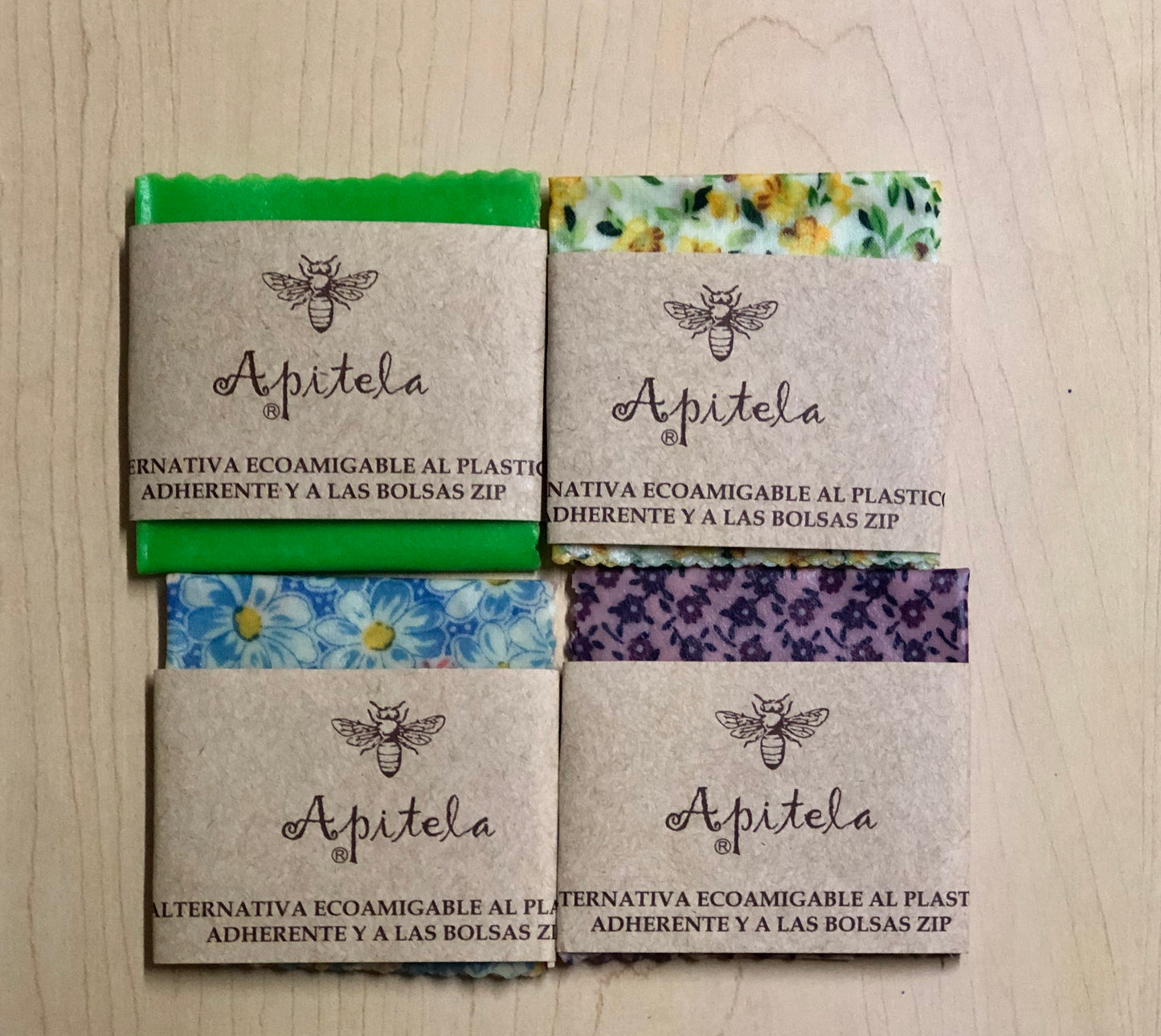 Apitela envoltura para alimentos reutilizable mini