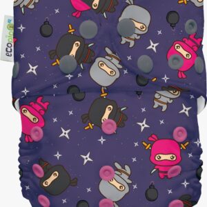 Pañal de tela unitalla estampado Ecopipo broches G4