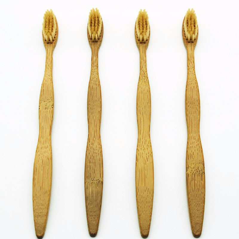 Cepillo de dientes de bambú cerdas beige