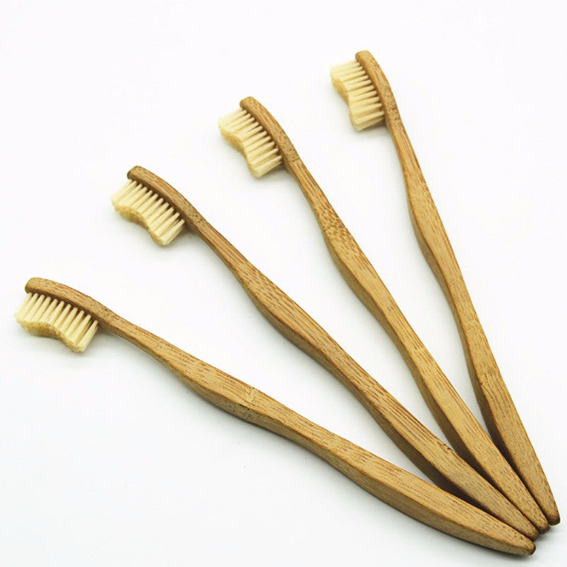 Cepillo de dientes de bambú cerdas beige