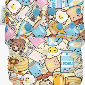 Pañal de tela unitalla estampado Ecopipo broches G4
