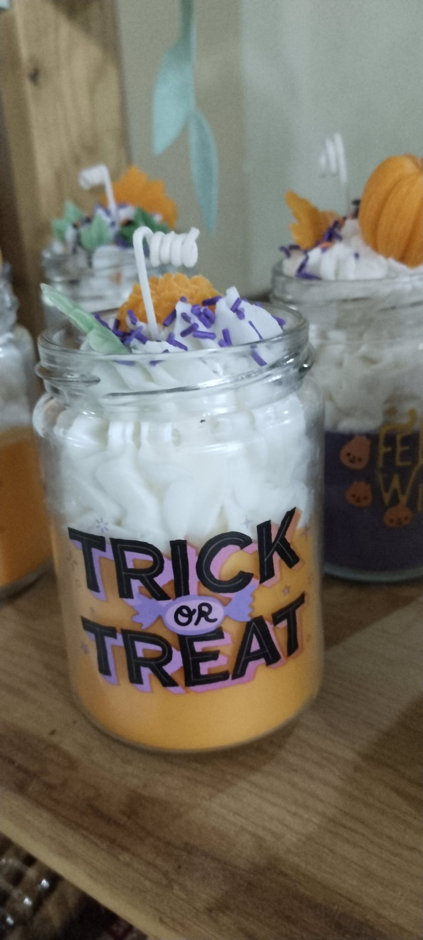Vela calabaza frasco 🎃