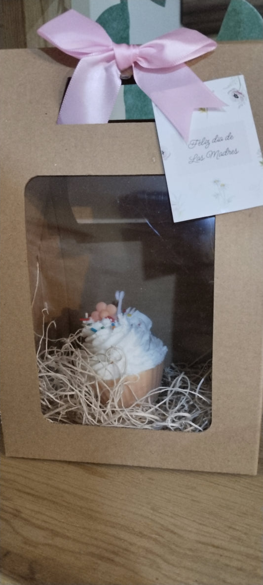 Vela cupcake con caja 🧁