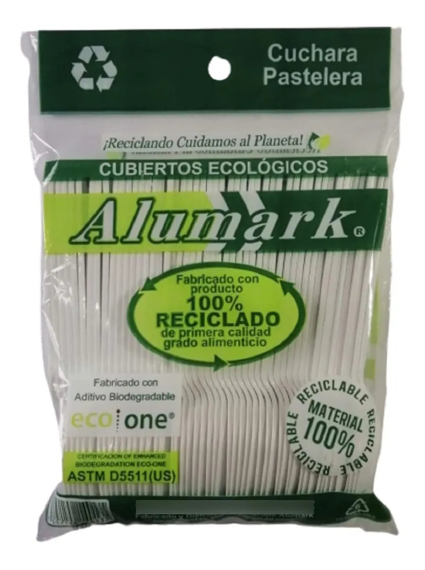 Paquete de cuchara pastelera desechable biodegradable - 50 piezas
