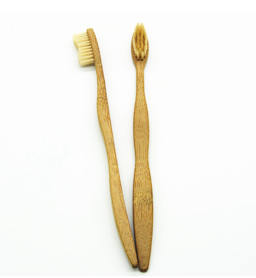 Cepillo de dientes de bambú cerdas beige